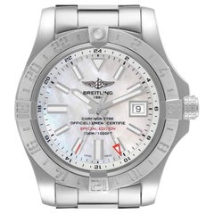 Breitling Aeromarine Avenger II GMT Mother Of Pearl Dial Steel Watch A32390