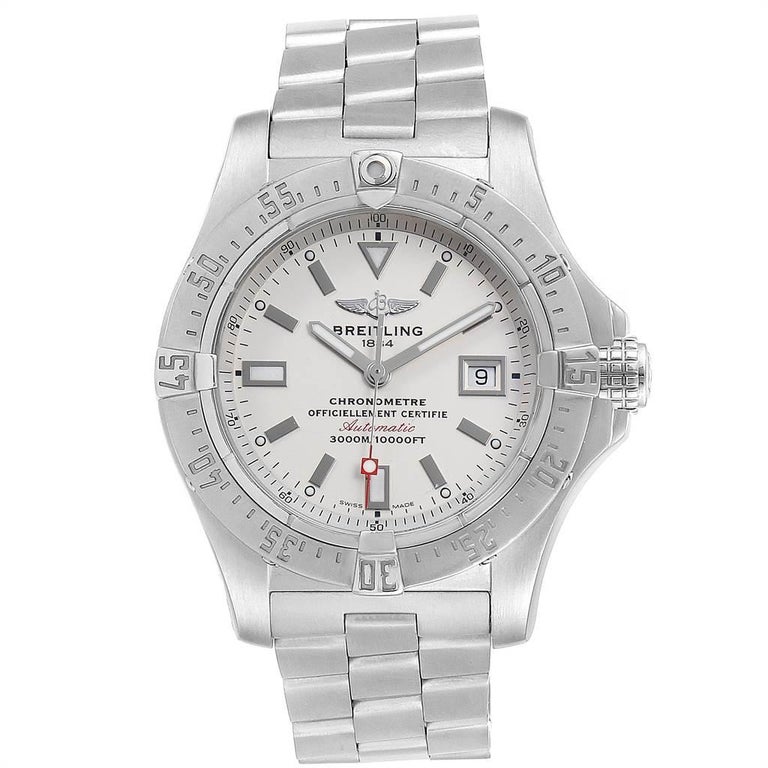Breitling Aeromarine Avenger Seawolf Silver Dial Men's Watch A17330 For ...
