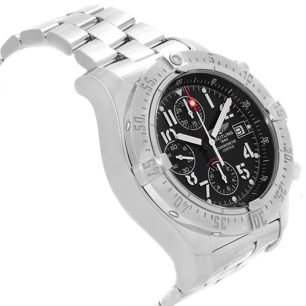 Breitling Aeromarine Avenger Skyland Black Dial Men's Watch A13380 im Zustand „Hervorragend“ in Atlanta, GA