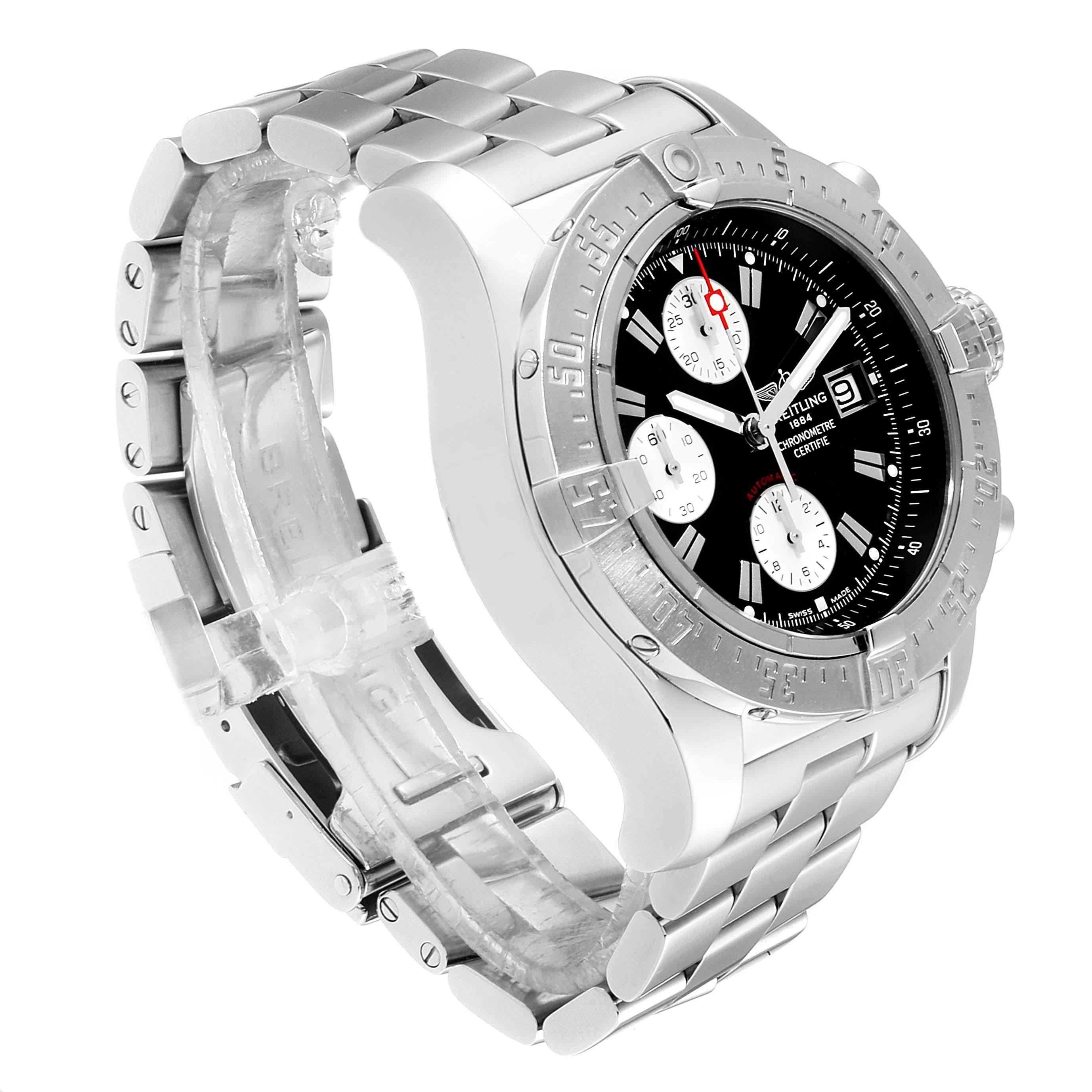 Breitling Aeromarine Avenger Skyland Black Dial Men's Watch A13380 In Excellent Condition In Atlanta, GA