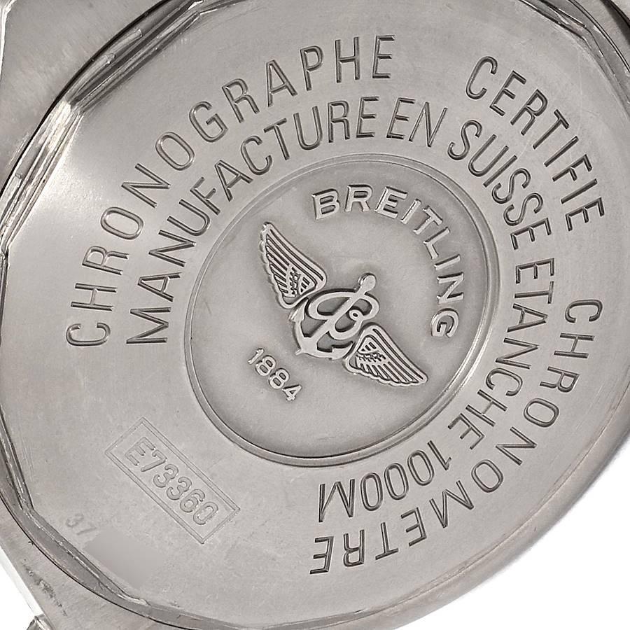 Men's Breitling Aeromarine Chrono Avenger M1 Yellow Dial Titanium Watch E73360 Box