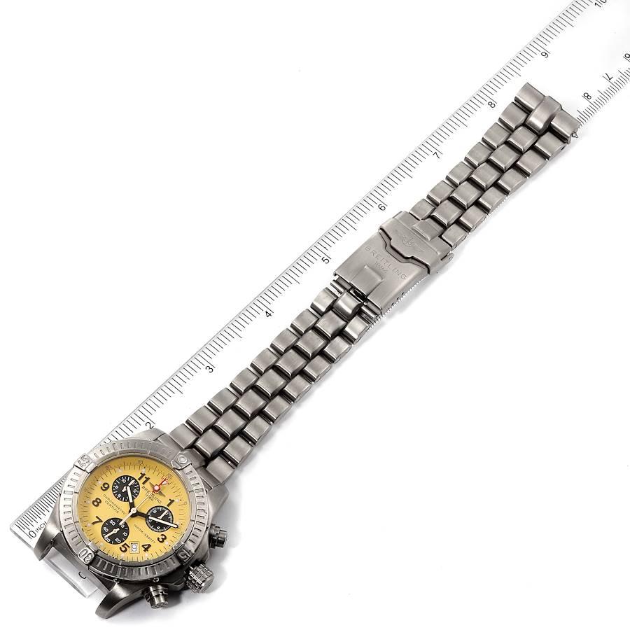 Breitling Aeromarine Chrono Avenger M1 Yellow Dial Titanium Watch E73360 Box 2