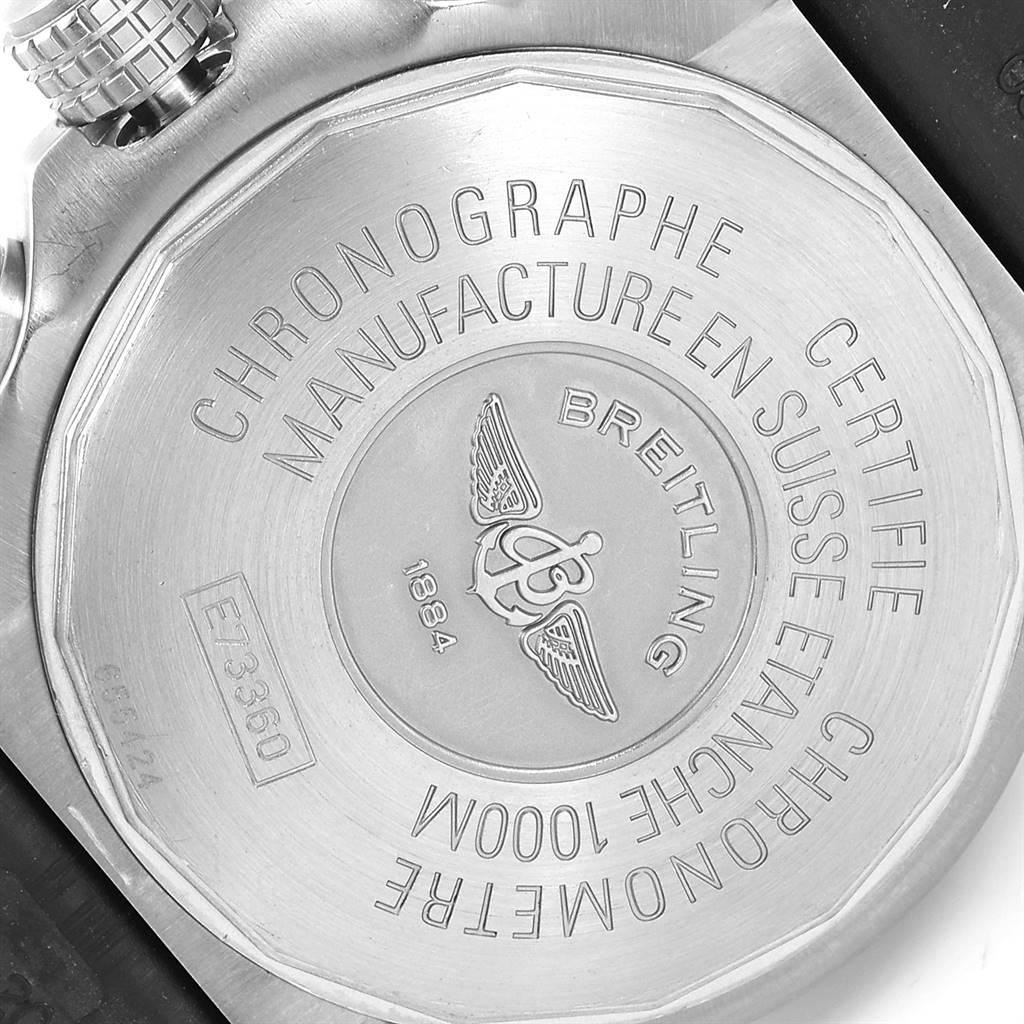 Breitling Aeromarine Chrono Avenger M1 Yellow Dial Titanium Watch E73360 In Excellent Condition In Atlanta, GA