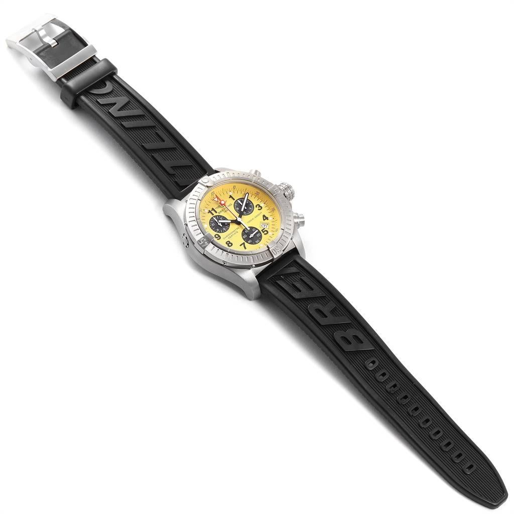 Breitling Aeromarine Chrono Avenger M1 Yellow Dial Titanium Watch E73360 2