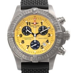 Breitling Aeromarine Chrono Avenger M1 Yellow Dial Titanium Watch E73360