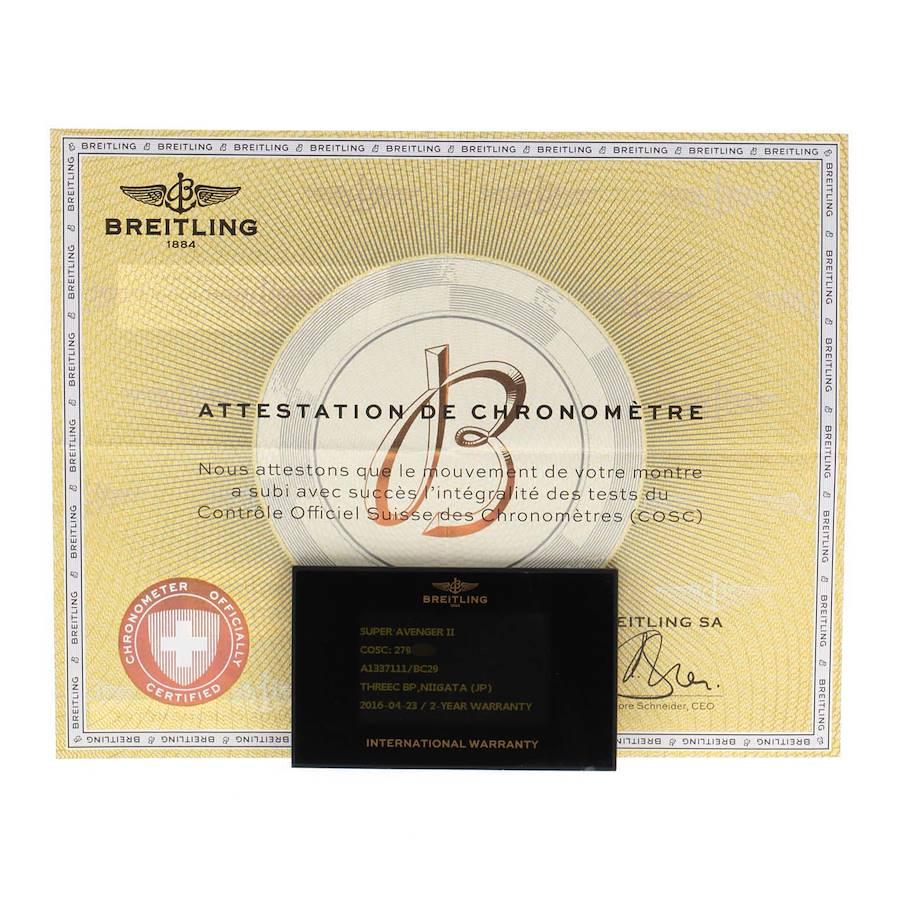 Stahluhr A13371 mit schwarzem Zifferblatt von Aeromarine Super Avenger mit Karton im Angebot 6