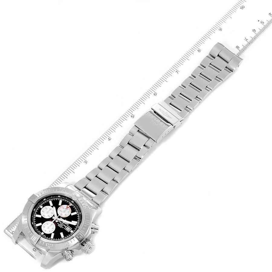 Stahluhr A13371 mit schwarzem Zifferblatt von Aeromarine Super Avenger mit Karton im Angebot 5