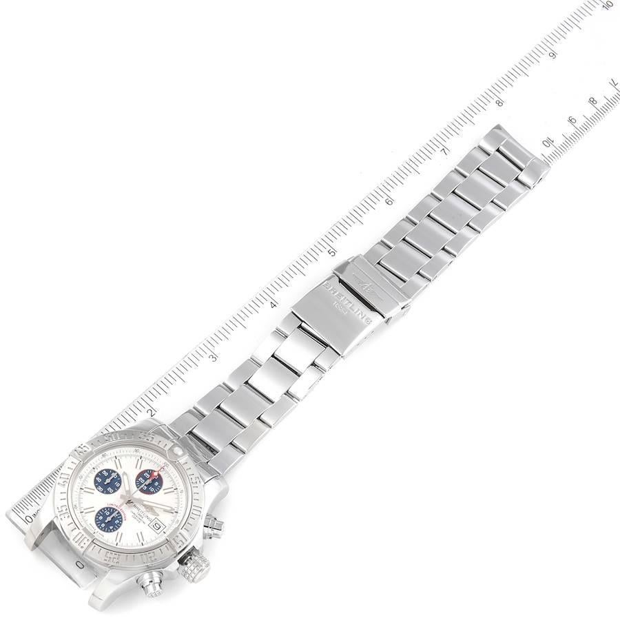 Breitling Aeromarine Super Avenger White Dial Mens Watch A13381 For Sale 4