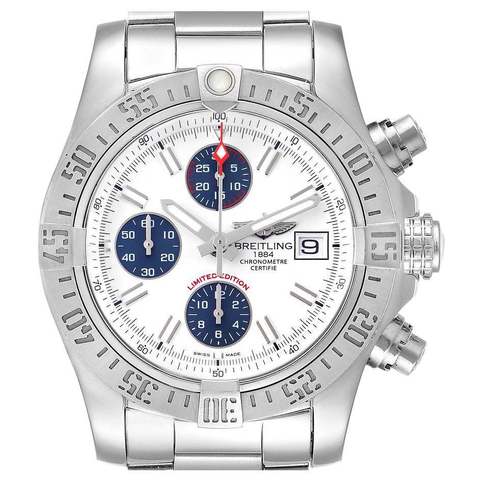 Breitling Aeromarine Super Avenger White Dial Mens Watch A13381 For Sale