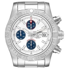 Breitling Aeromarine Super Avenger White Dial Steel Mens Watch A13381