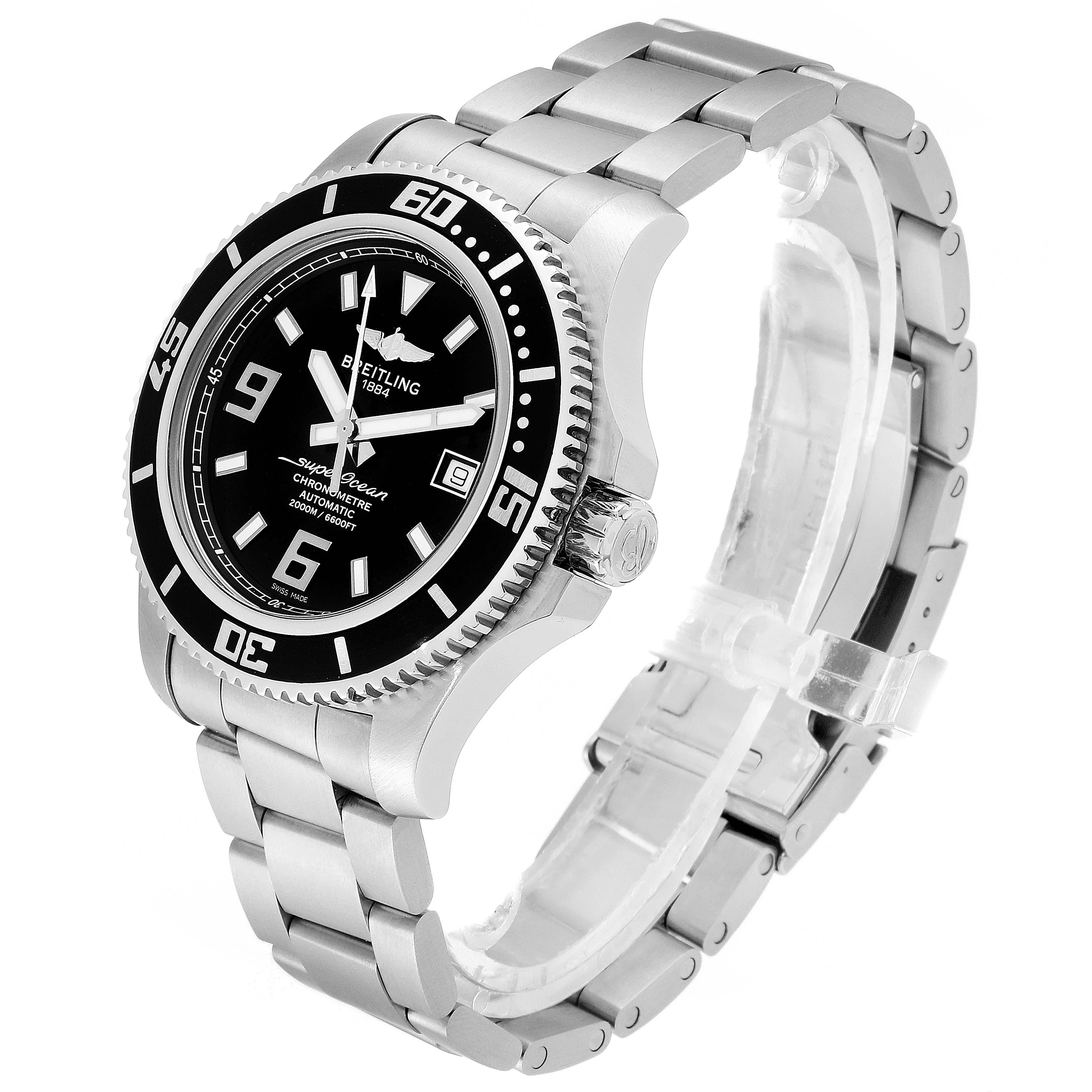 Men's Breitling Aeromarine Superocean 44 Black Dial Steel Men’s Watch A17391