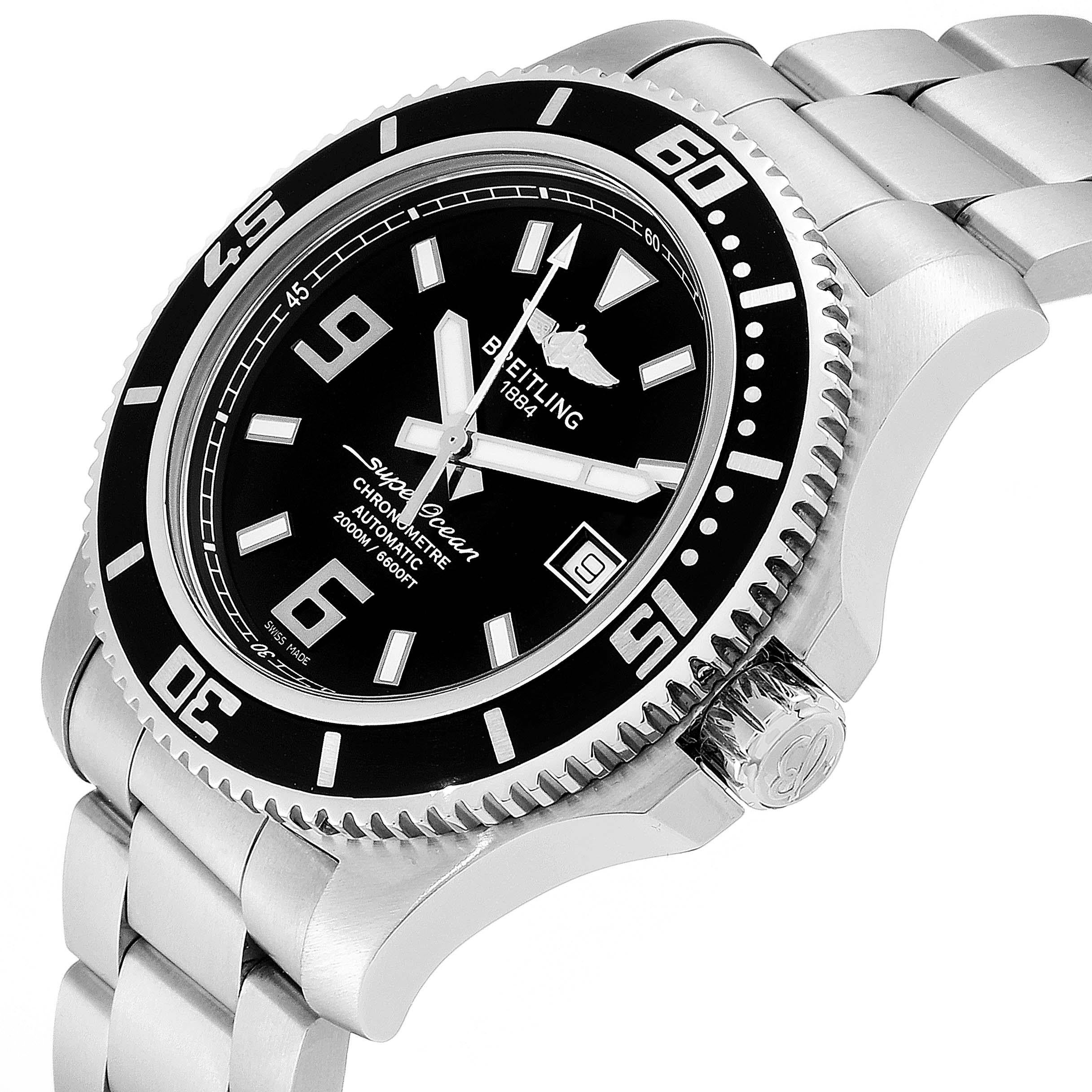 Breitling Aeromarine Superocean 44 Black Dial Steel Men’s Watch A17391 1