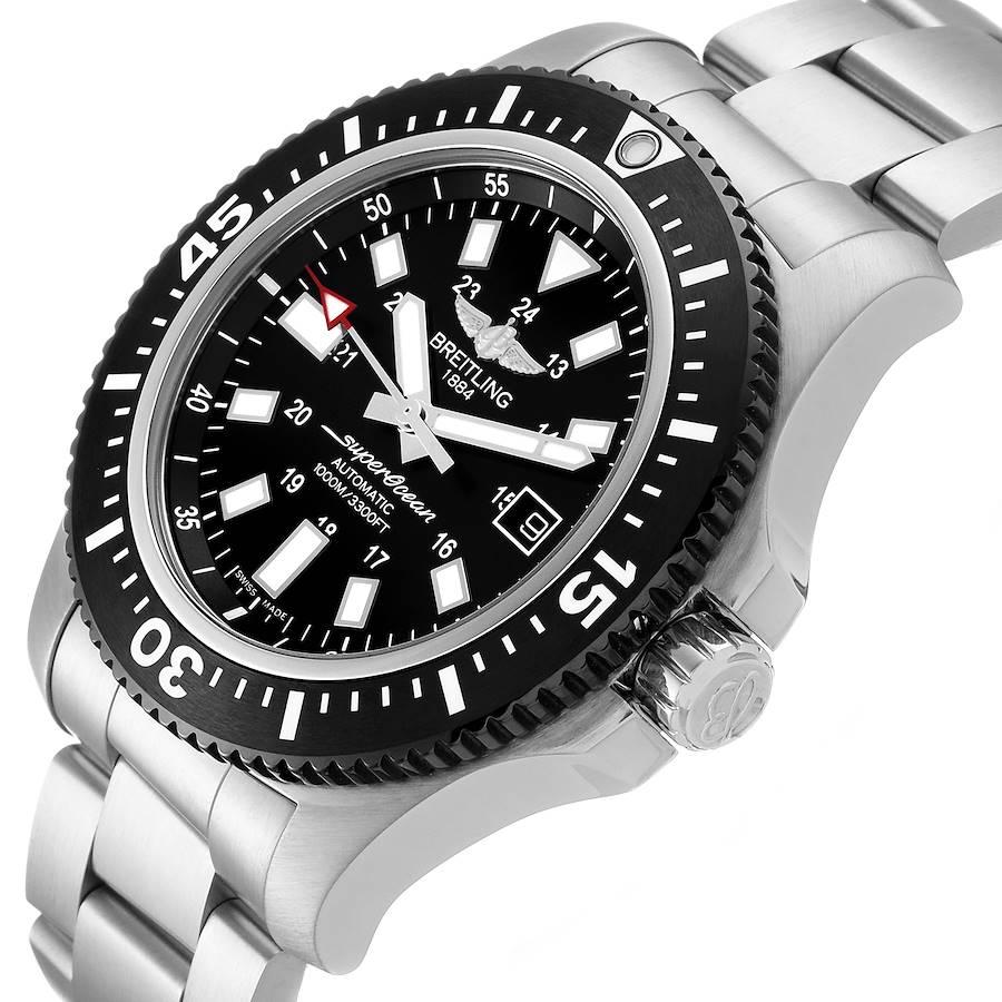 Breitling Aeromarine Superocean 44 Black Dial Watch Y17393 Box Papers 1