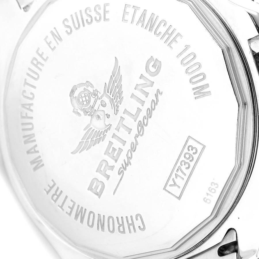 Men's Breitling Aeromarine Superocean 44 Black Dial Watch Y17393 Box Papers For Sale