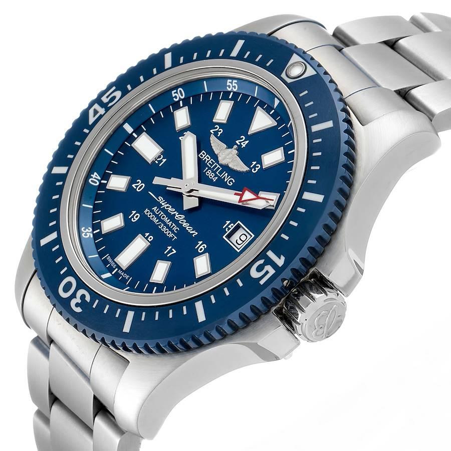 Breitling Aeromarine Superocean 44 Blue Dial Watch Y1739310 Box Papers 1