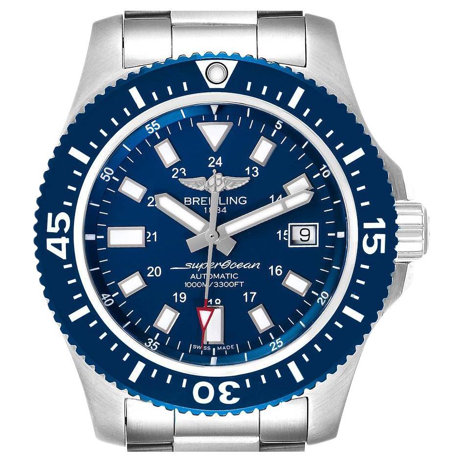 Breitling Aeromarine Superocean 44 Blue Dial Watch Y1739310 Box Papers For  Sale at 1stDibs