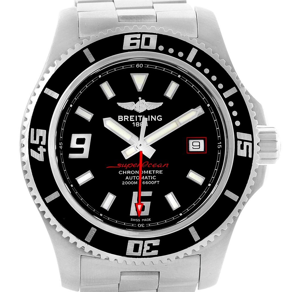 Breitling Aeromarine Superocean 44 Red Hand Watch A17391 Box