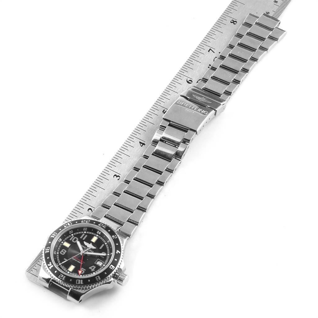 Breitling Aeromarine Superocean GMT Black Dial Men's Watch A32380 For Sale 3