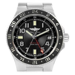 Breitling Aeromarine Superocean GMT Black Dial Men's Watch A32380