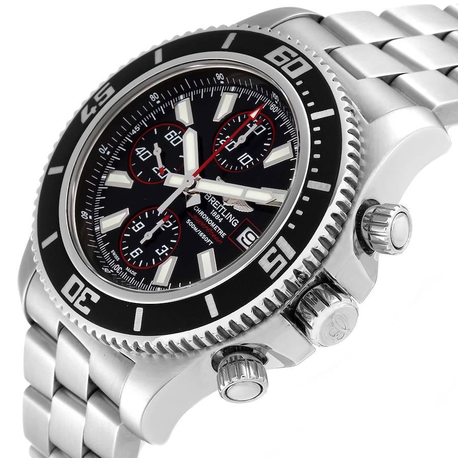 Breitling Aeromarine SuperOcean II Chronograph Watch A13341 Box Papers In Excellent Condition In Atlanta, GA