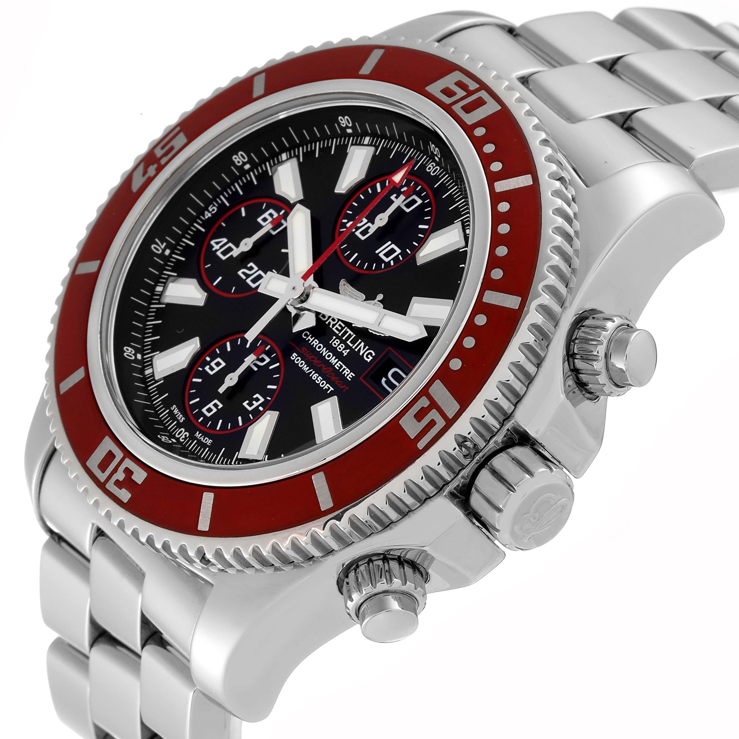 Breitling Aeromarine SuperOcean II Red Bezel Limited Edition Mens Watch A13341 For Sale 1