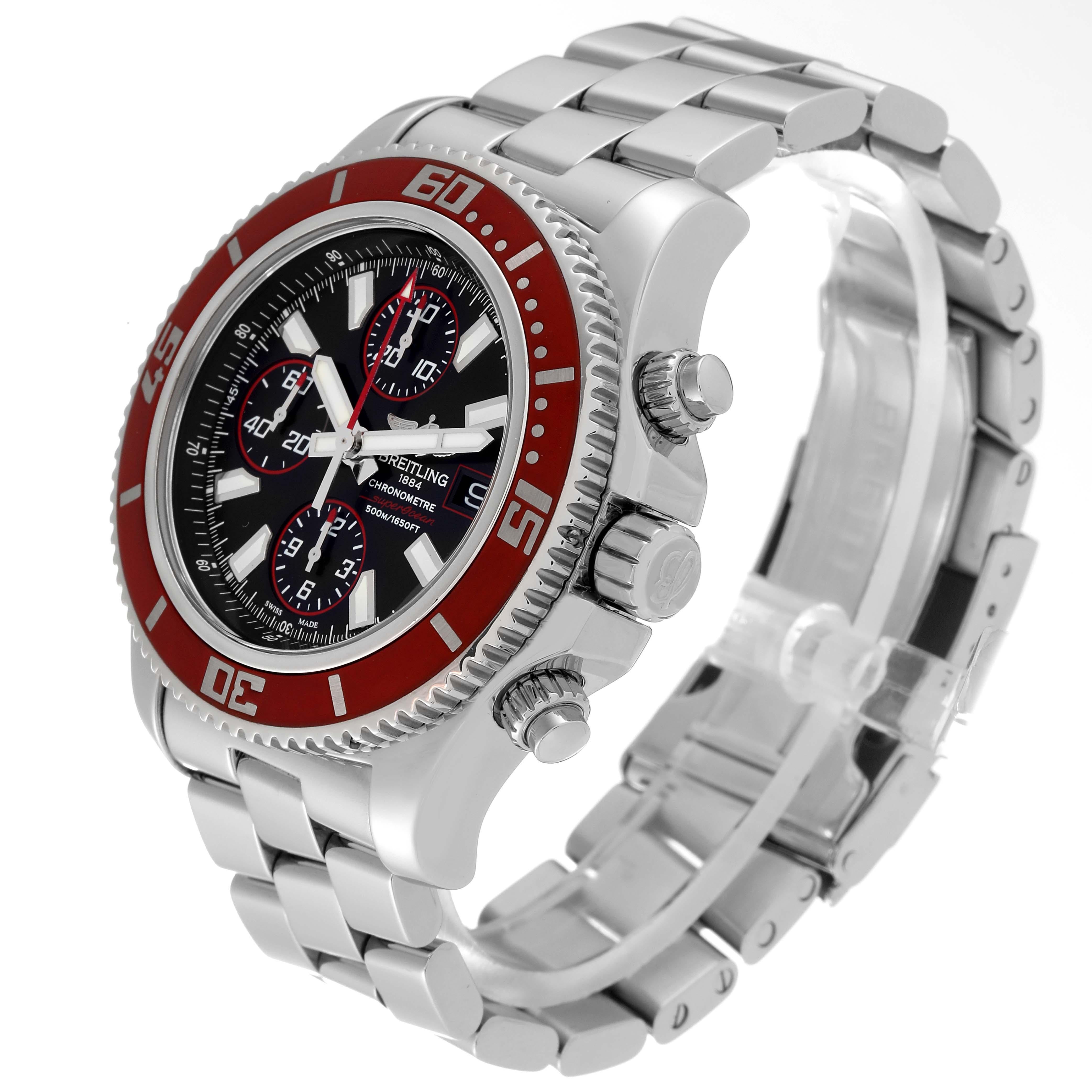 Breitling Aeromarine SuperOcean II Red Bezel Limited Edition Mens Watch A13341 For Sale 5
