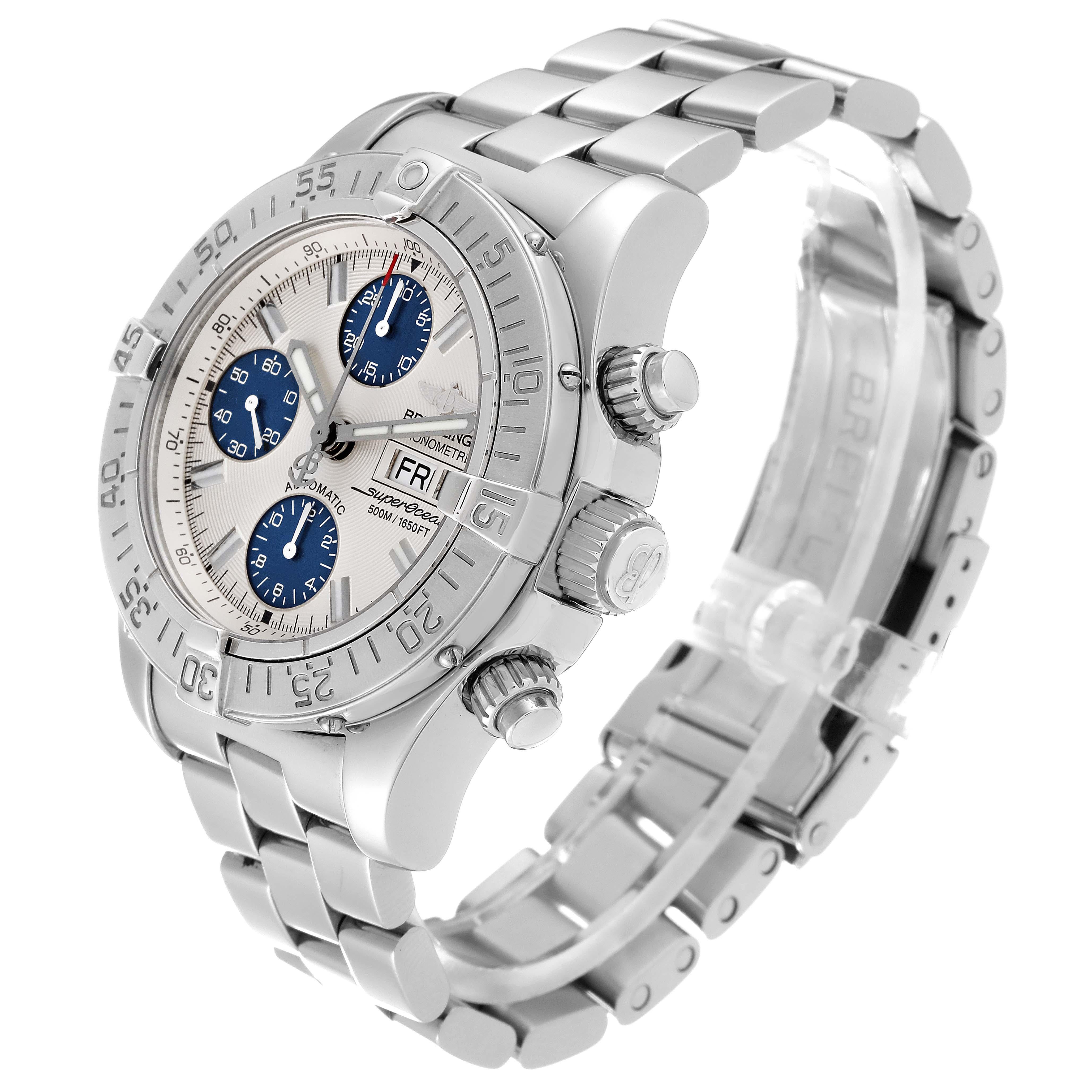 Breitling Aeromarine Superocean Silver Dial Steel Mens Watch A13340 Box Papers 4