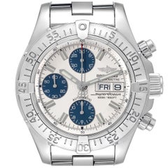 Breitling Aeromarine Superocean Silver Dial Steel Mens Watch A13340 Box Papers