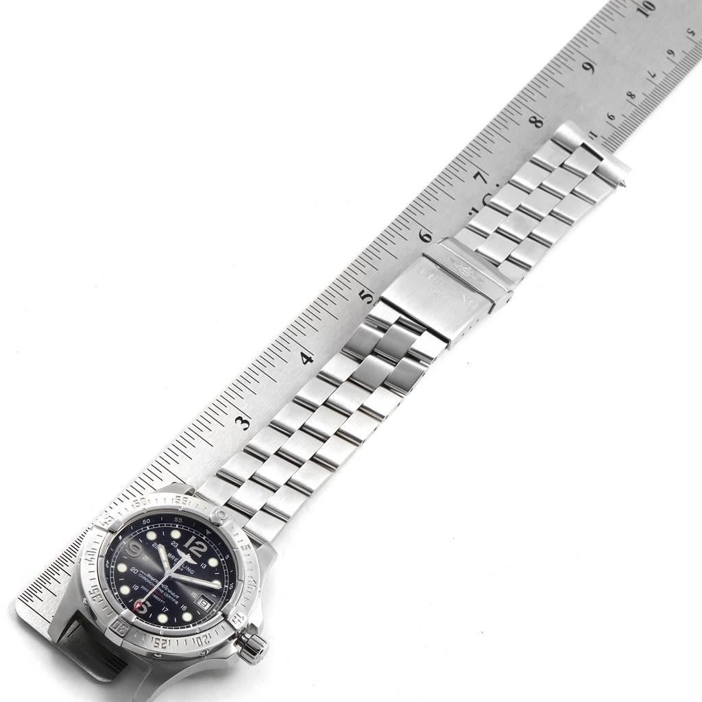 Breitling Aeromarine Superocean Steelfish Black Dial Men's Watch A17390 For Sale 7