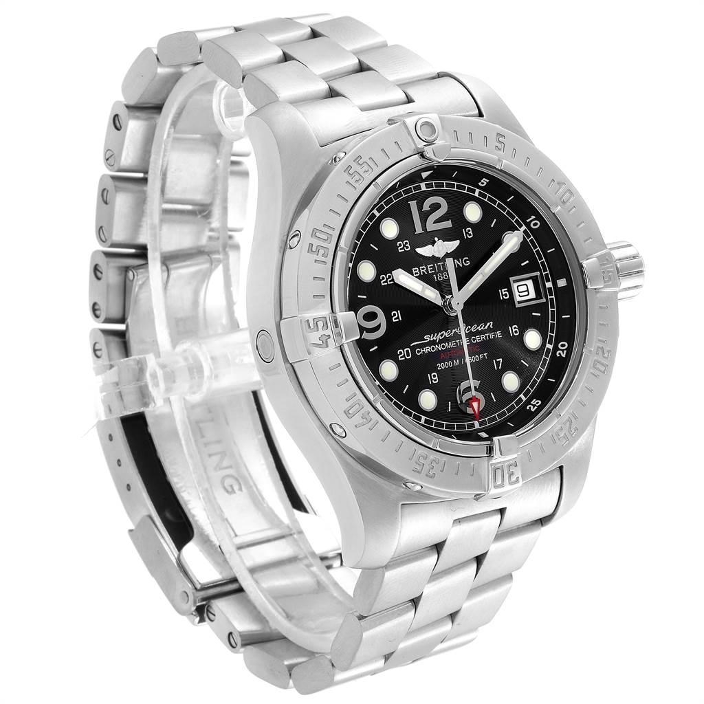 Breitling Aeromarine Superocean Steelfish Black Dial Men's Watch A17390 For Sale 1