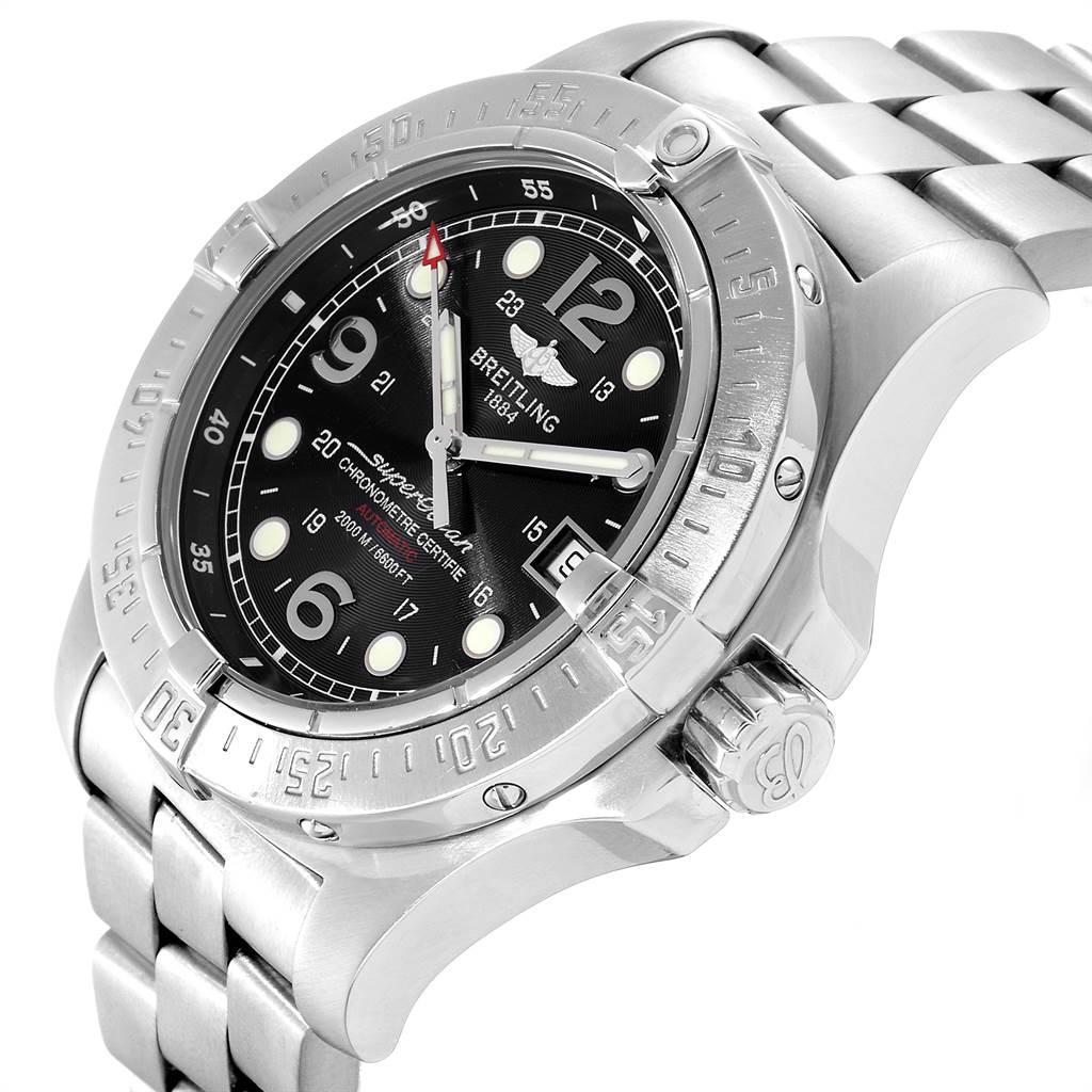 Breitling Aeromarine Superocean Steelfish Black Dial Men's Watch A17390 For Sale 3