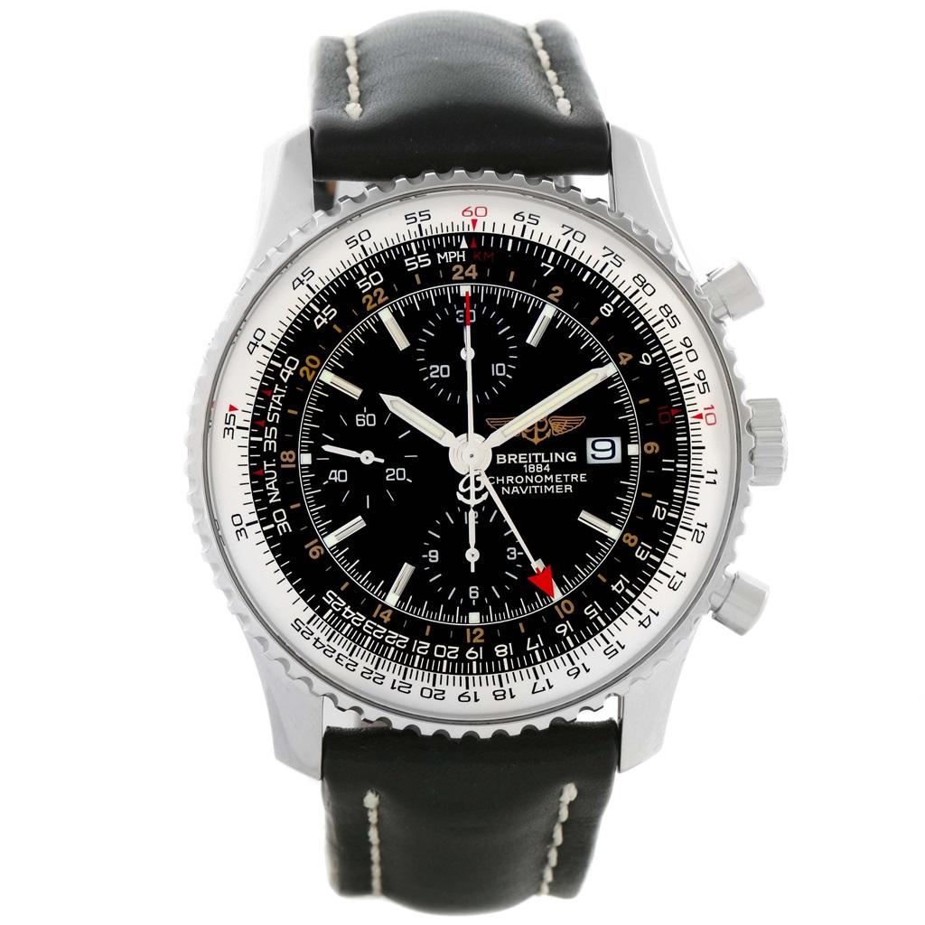 Breitling Aeromarine Superocean Steelfish Black Dial Watch A17390 In Excellent Condition In Atlanta, GA