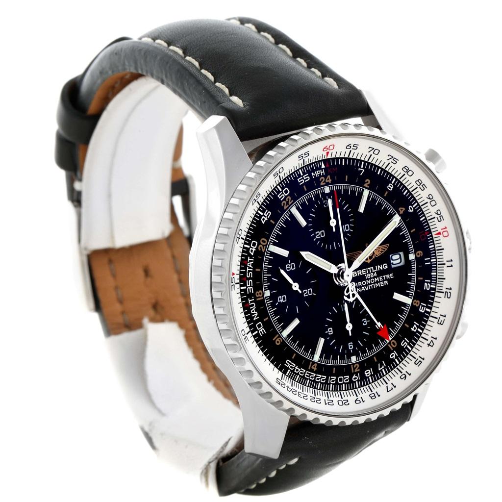 Men's Breitling Aeromarine Superocean Steelfish Black Dial Watch A17390