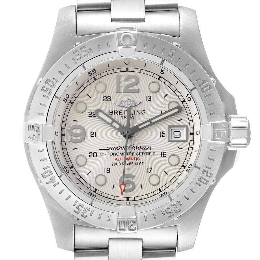 Breitling Aeromarine Superocean Steelfish Silver Dial Mens Watch A17390 For Sale