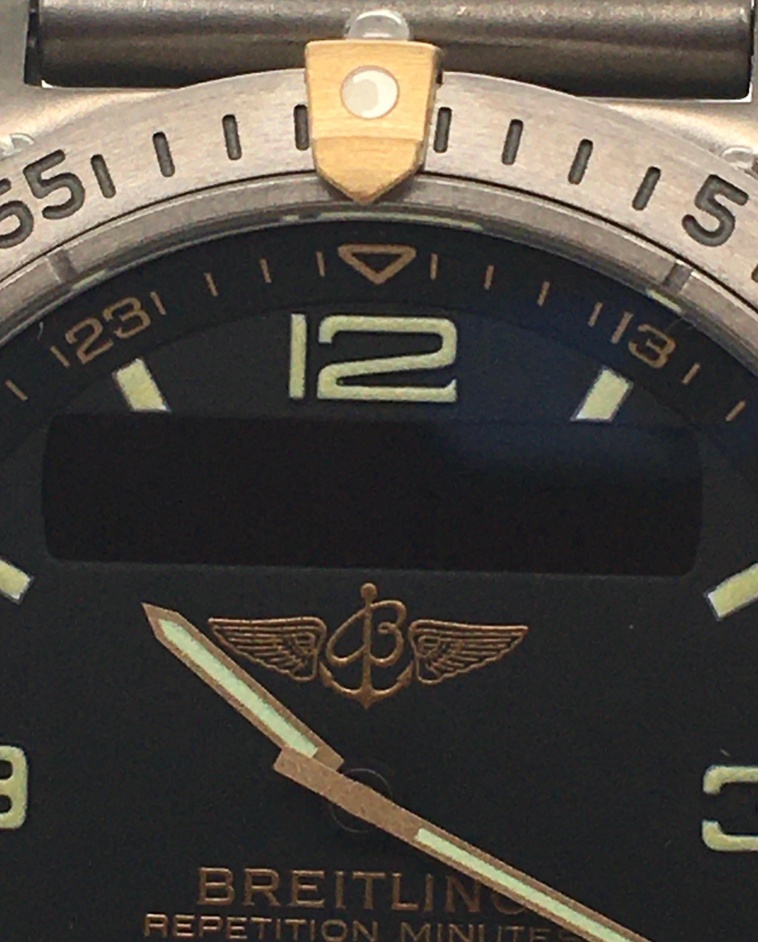Breitling Aerospace 100m Titanium Case & Bracelet W/ Black Dial Chronograph  For Sale 2