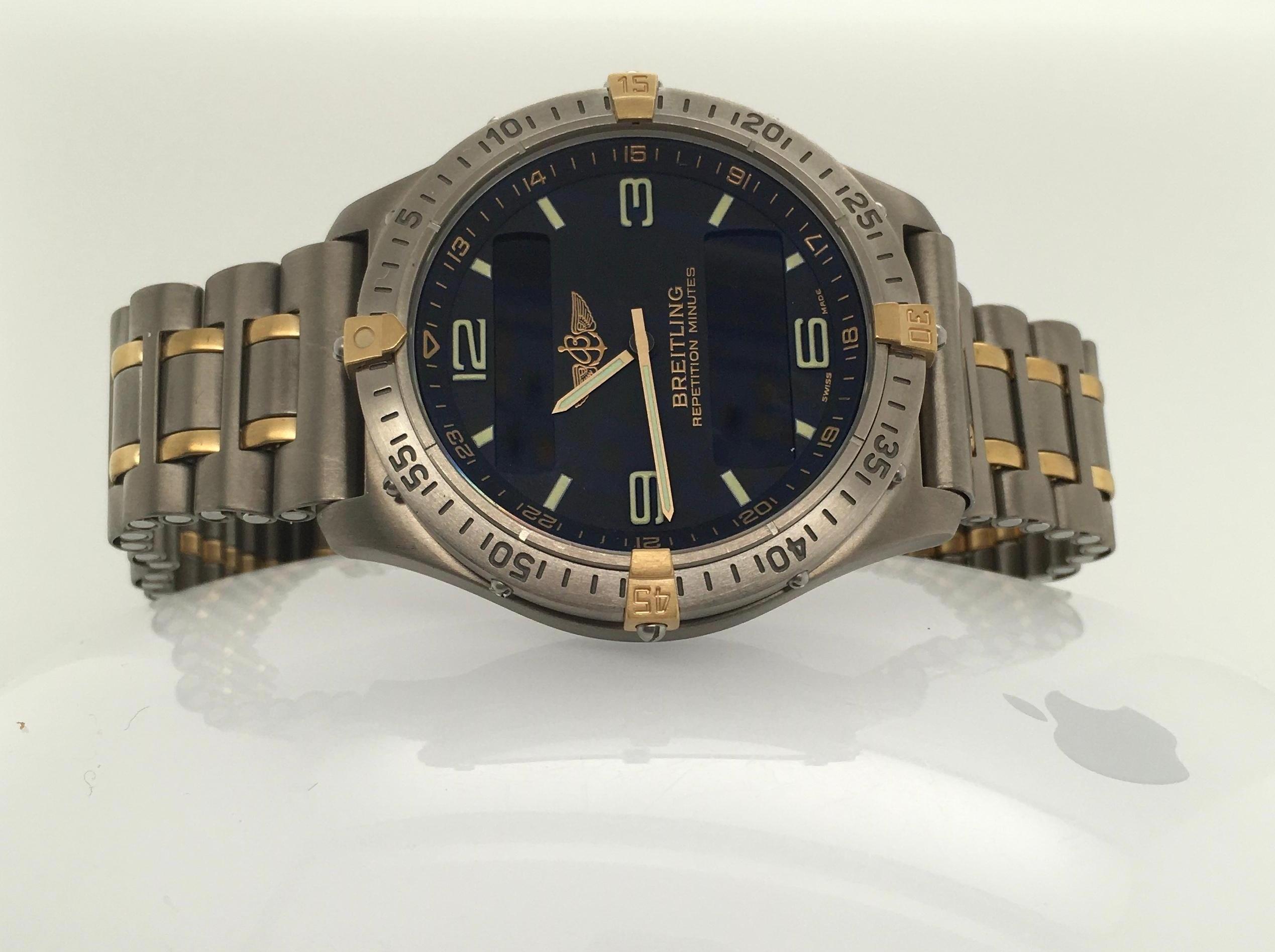 breitling aerospace titanium gold