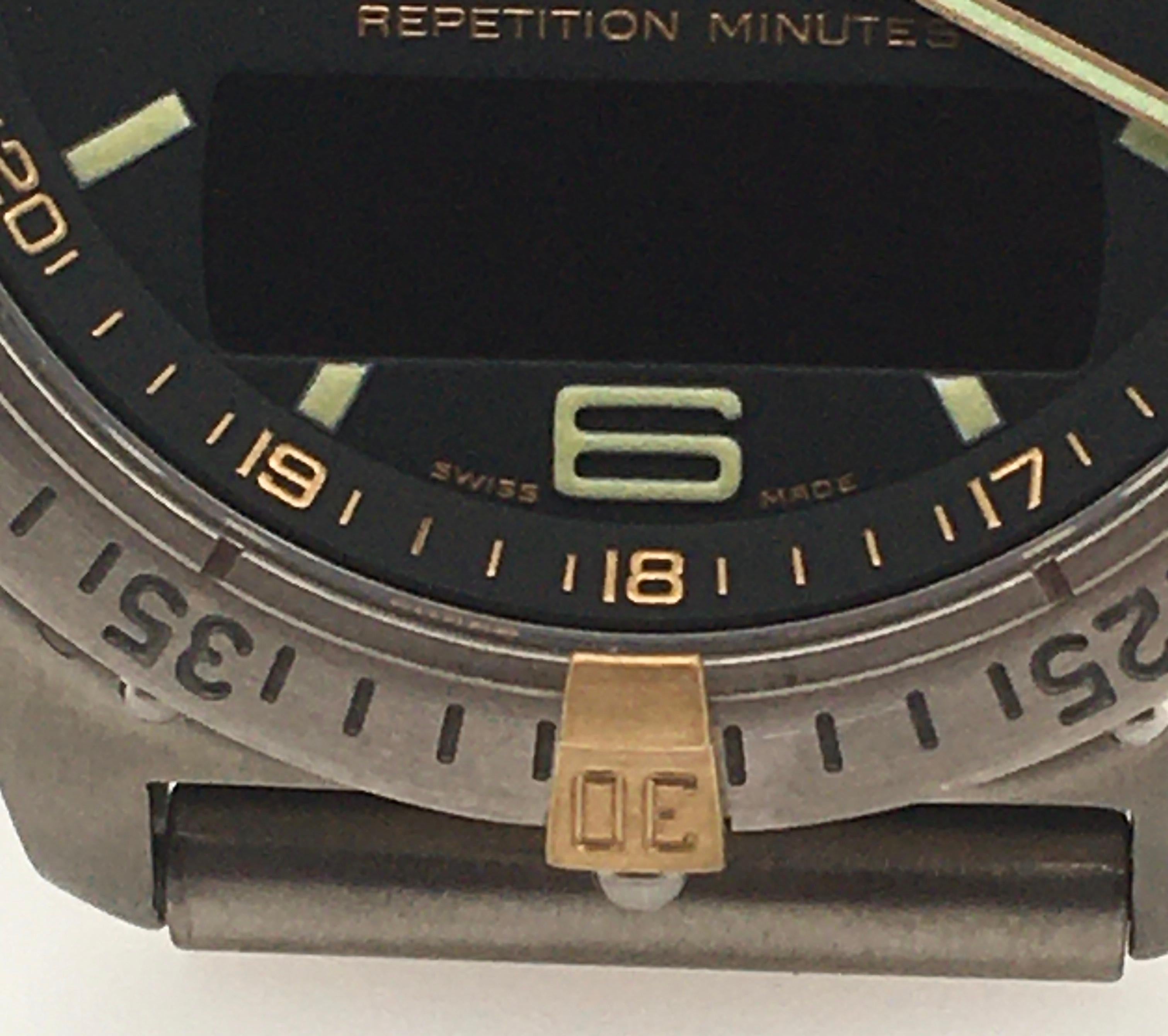 Men's Breitling Aerospace 100m Titanium Case & Bracelet W/ Black Dial Chronograph  For Sale