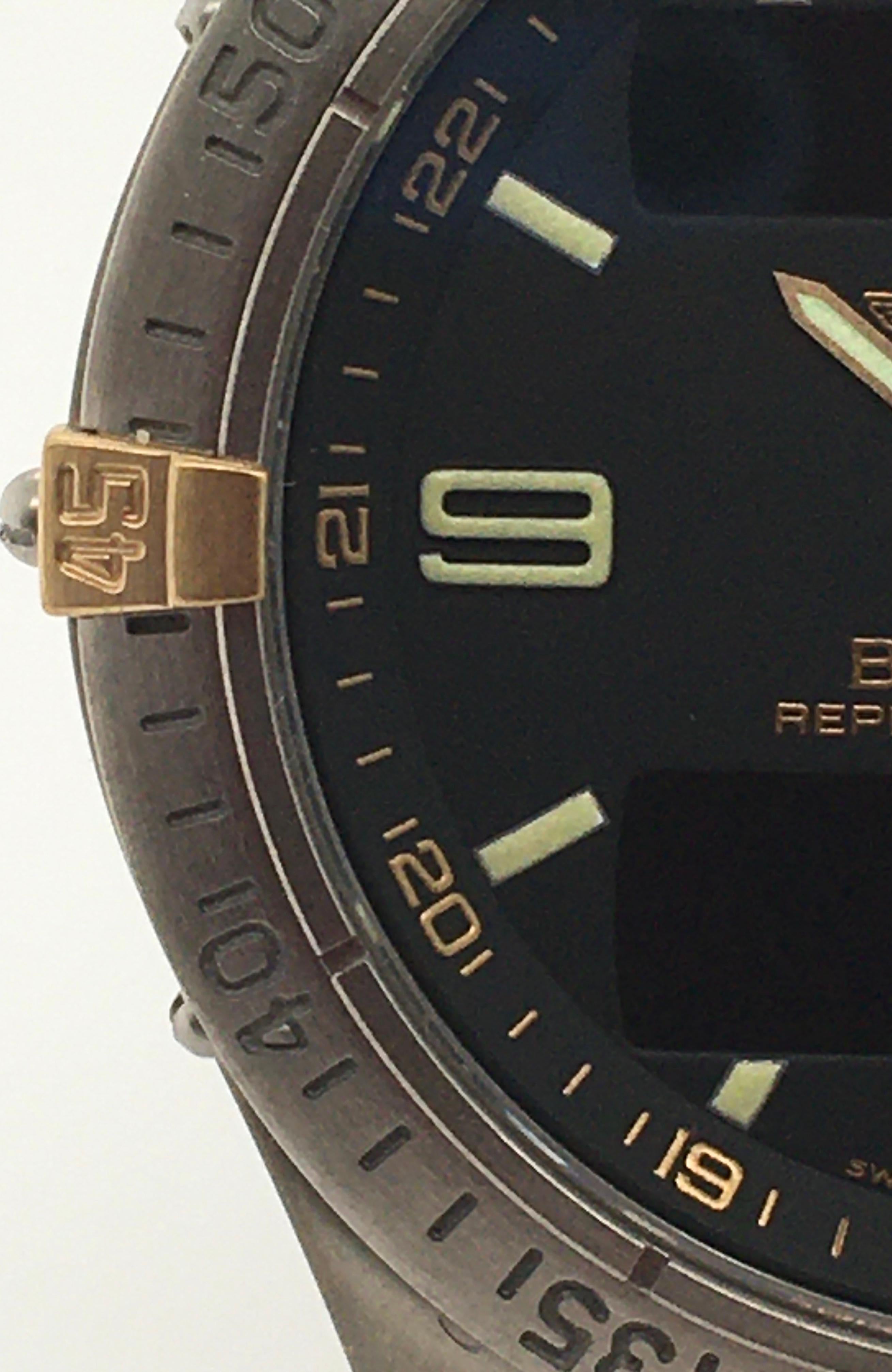 Breitling Aerospace 100m Titanium Case & Bracelet W/ Black Dial Chronograph  For Sale 1
