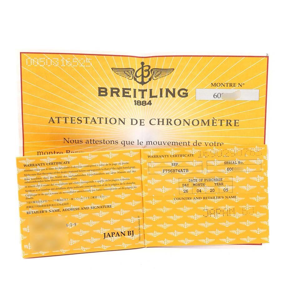Breitling Aerospace Advantage Titanium Perpetual Alarm Watch F75362 Papers For Sale 3