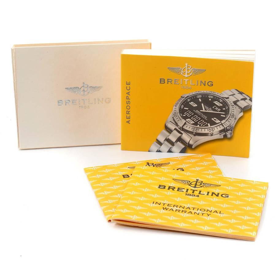 Breitling Aerospace Advantage Titanium Perpetual Alarm Watch F75362 Papers For Sale 4