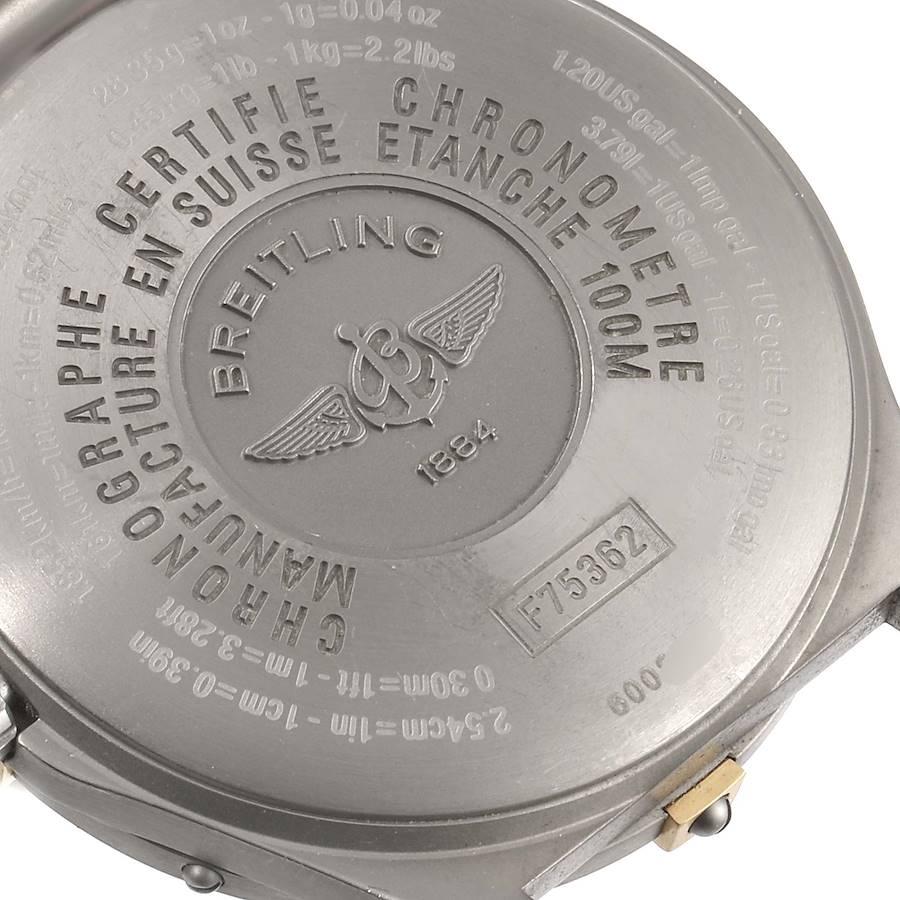 Men's Breitling Aerospace Advantage Titanium Perpetual Alarm Watch F75362 Papers For Sale