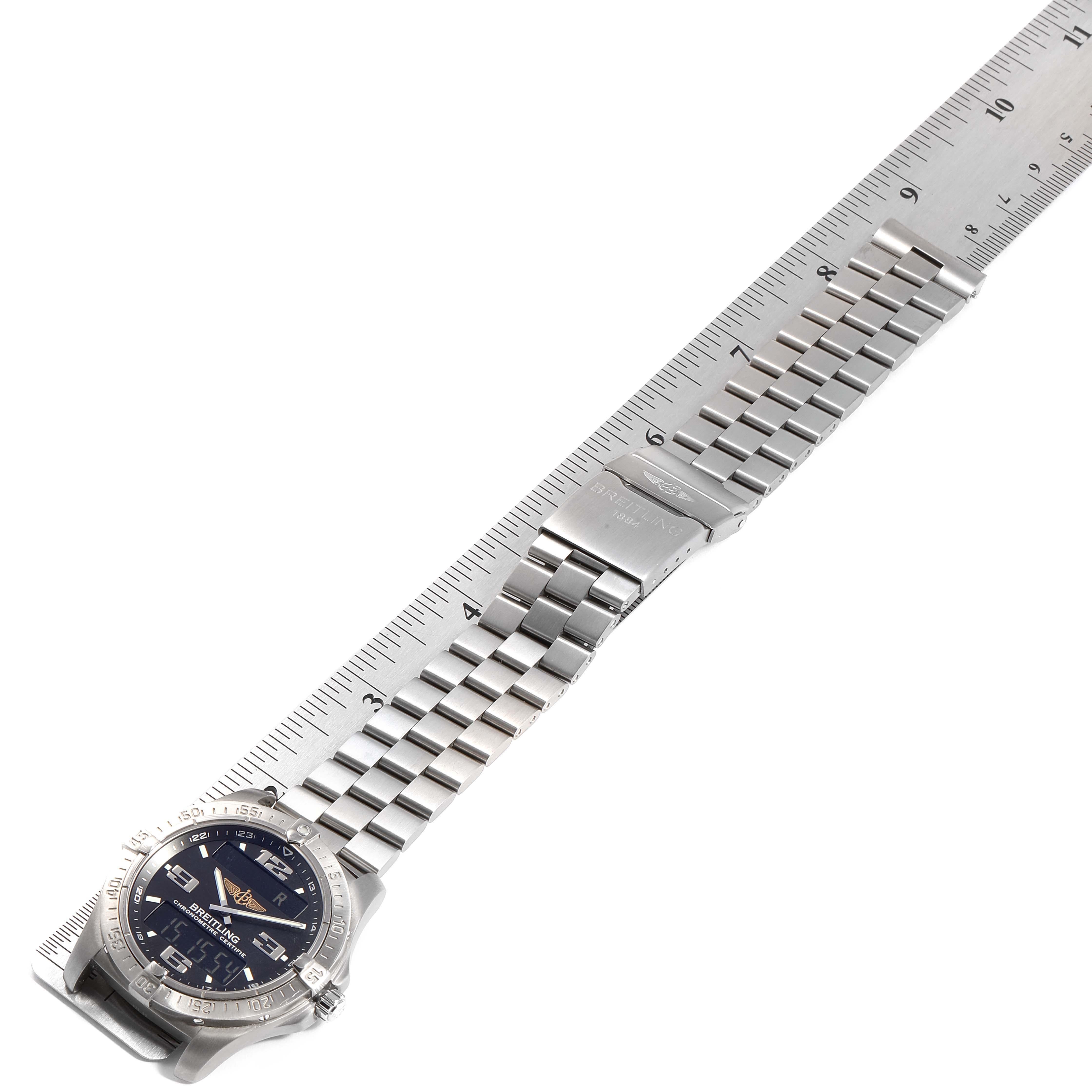 Breitling Aerospace Avantage Titanium Perpetual Alarm Watch E79362 Box Papers For Sale 2