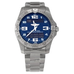 Breitling Aerospace e79363 in Titanium with a Blue dial 42mm Quartz watch