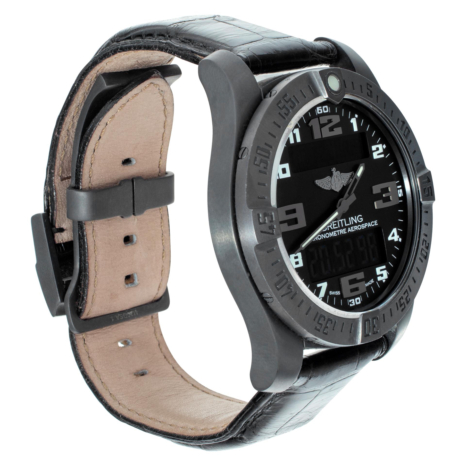 Breitling Aerospace Evo Night mission SuperQuartz Quartz Wristwatch Ref V79363 In Excellent Condition For Sale In Surfside, FL