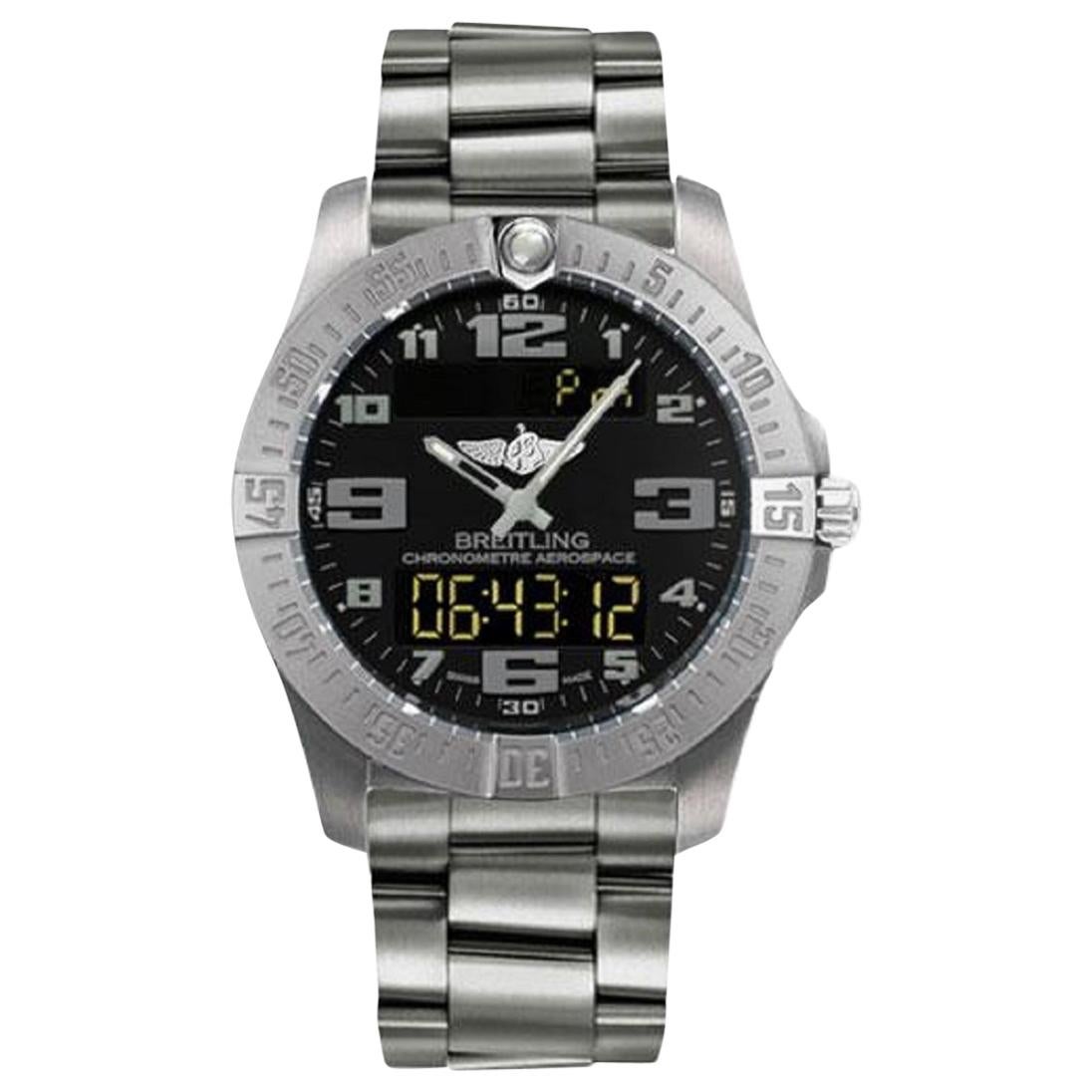 Breitling Aerospace Evo Titanium Bracelet Men's Watch E7936310/BC27 For Sale