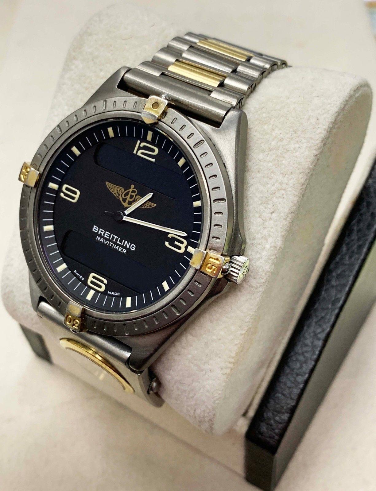 Style Number: F56059 
Model: Aerospace 
Case Material: Titanium 
Band: Titanium & 18K Yellow Gold
Bezel: Titanium & 18K Yellow Gold
Dial: Black
Face: Sapphire Crystal 
Case Size: 43mm 
Includes: 
-Elegant Watch Box
-Certified Appraisal 
-6 Month