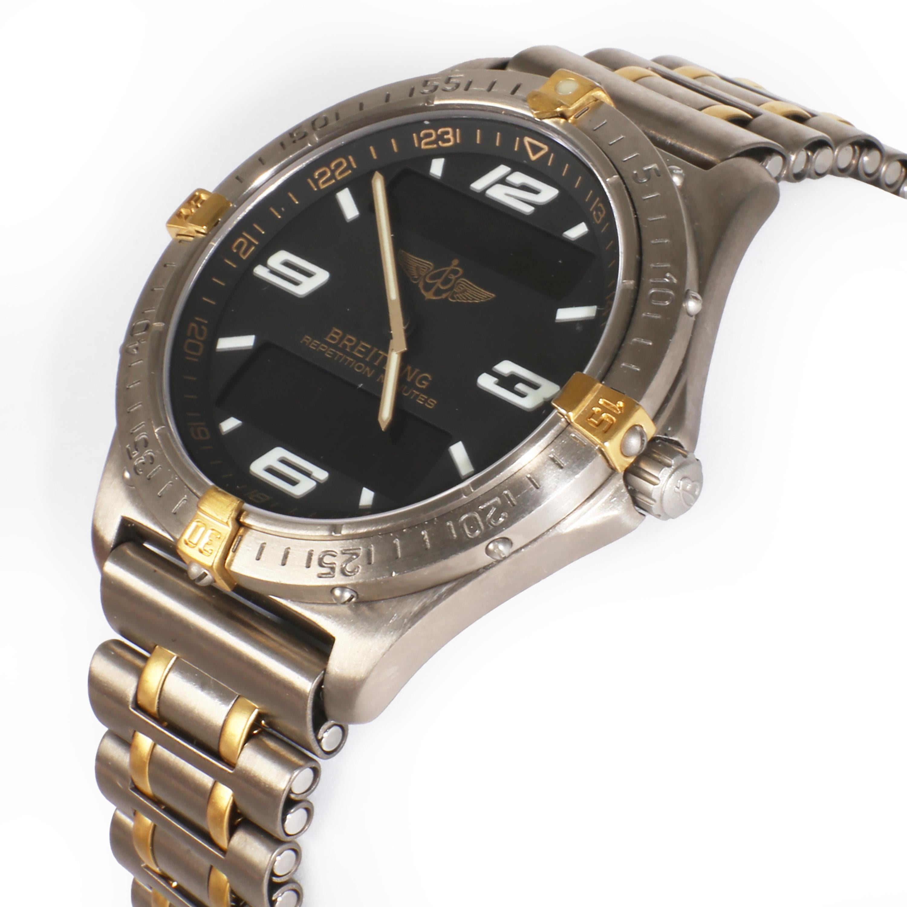 Breitling Aerospace F6536210/B423 Men's Watch in 18kt Titanium/Yellow Gold In Excellent Condition In New York, NY