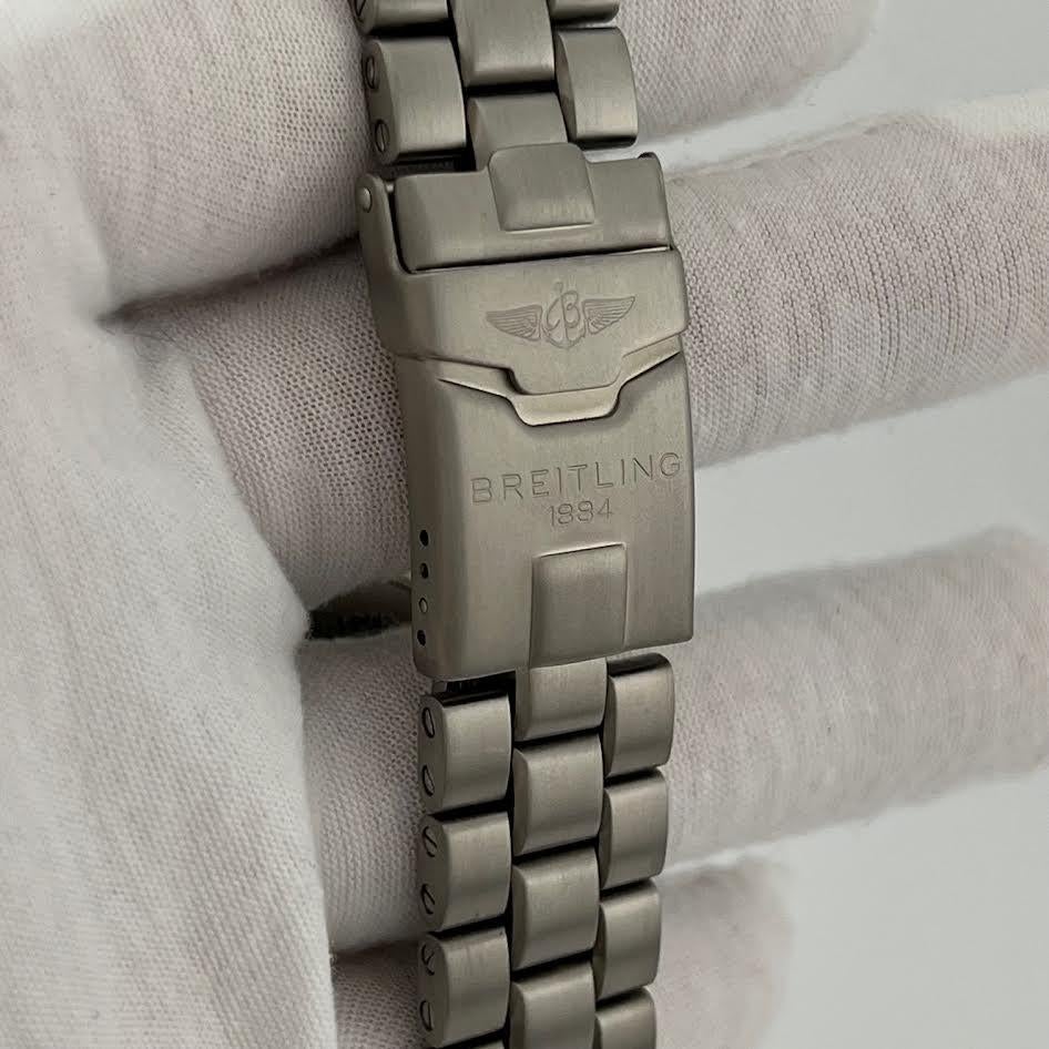 Breitling Luft-und Raumfahrt F75362 40mm blau Zifferblatt Titan Box Papiere im Angebot 1