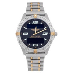 Vintage Breitling Aerospace Titanium & Gold Plated Wristwatch Ref F65632