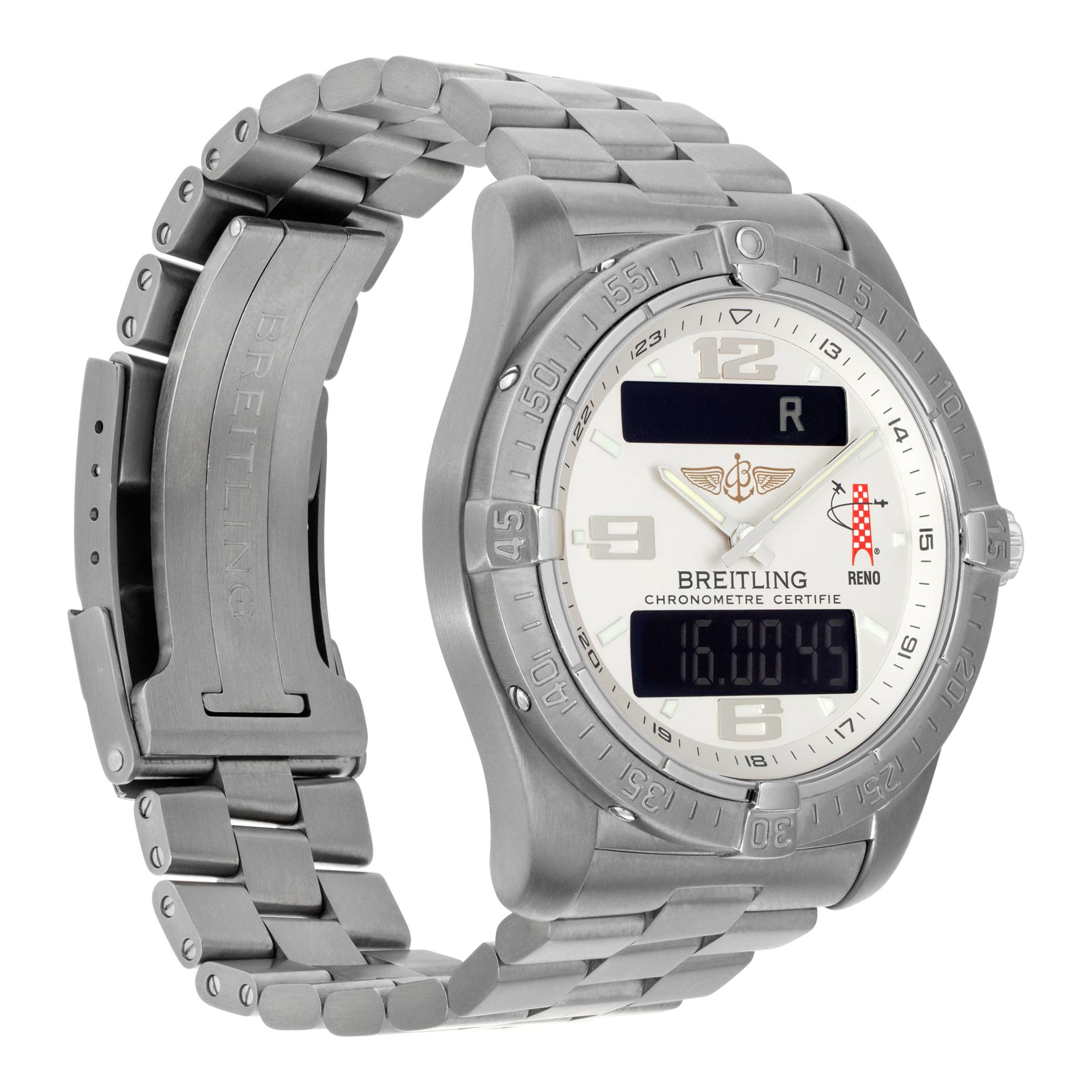 Breitling Aerospace titanium Quartz Wristwatch Ref e79362 In Excellent Condition For Sale In Surfside, FL